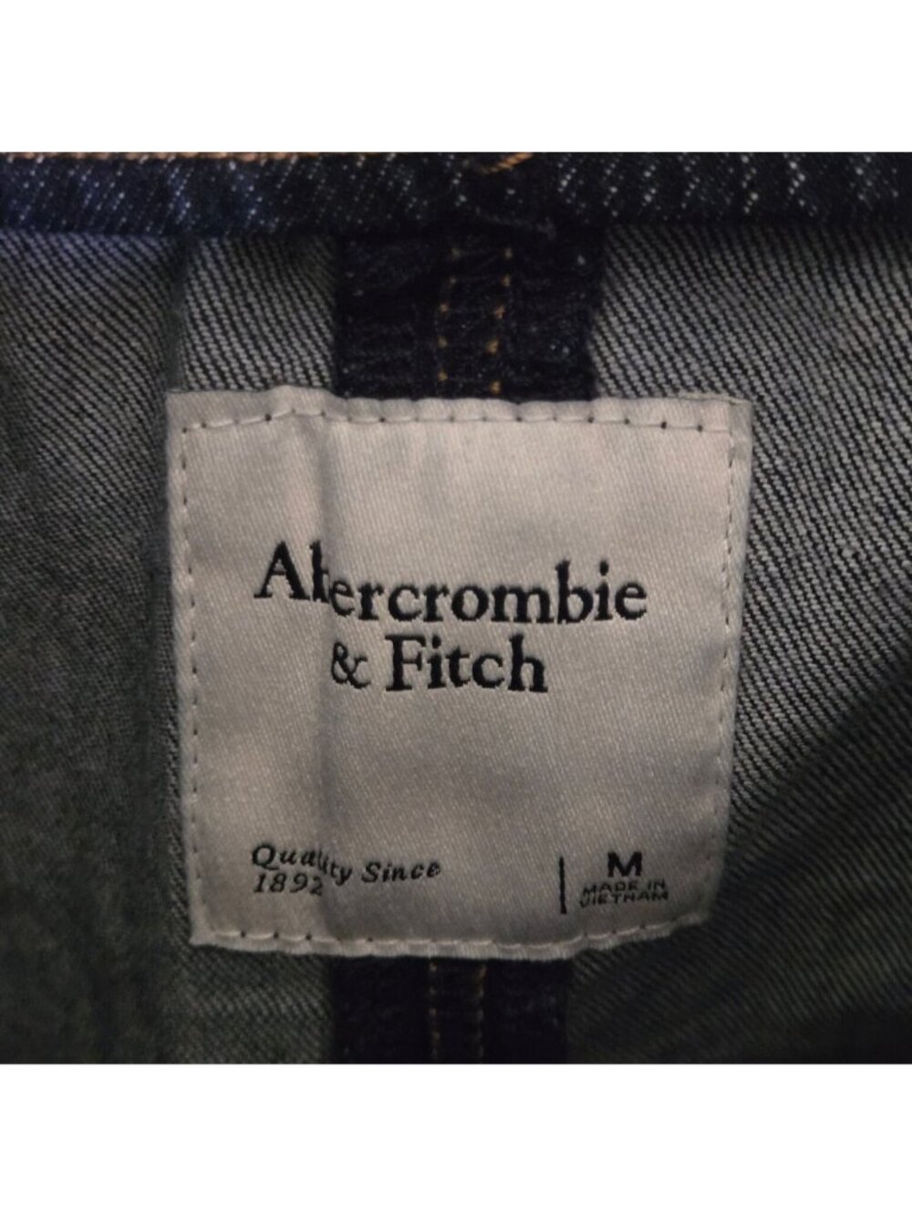 Abercrombie & Fitch Vegan Suede Lace Up Denim Jumpsuit Dark Wash Size M - Picture 14 of 15